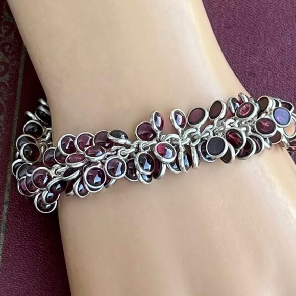 Silpada Garnet Cha-Cha Bead Bracelet RARE B1049 - Picture 4 of 15
